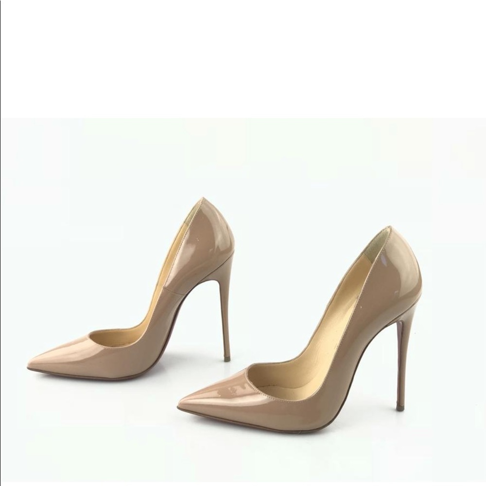 Christian Louboutin So Kate in Nude patent